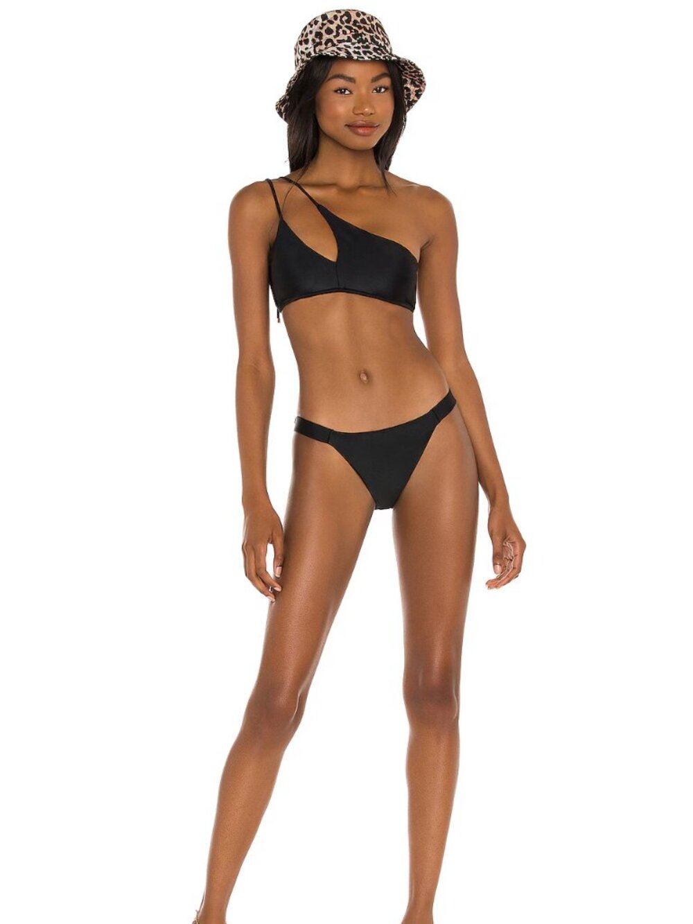 NWT VIX BY PAULA HERMANNY Solid Rai Cutout Bikini Top In Black size M